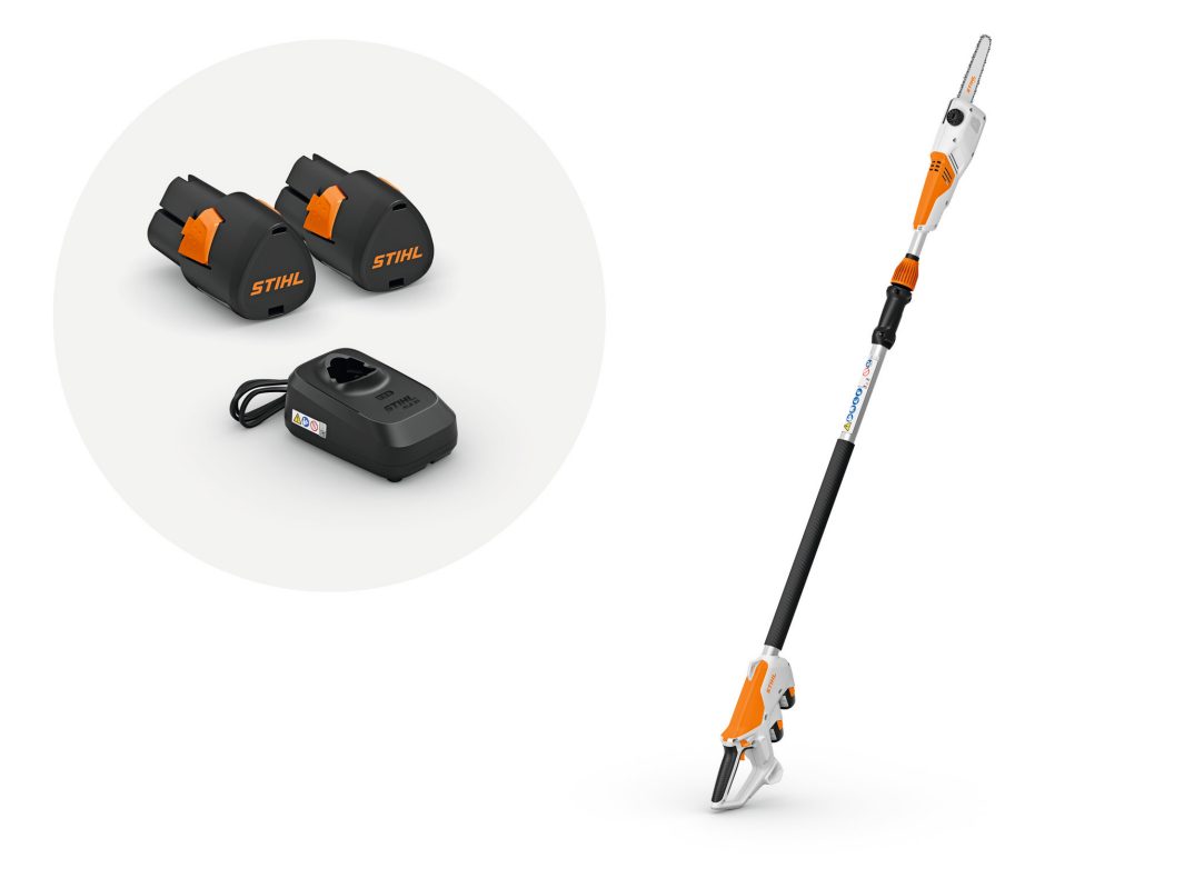 PERCHE ELAGUEUSE STIHL A BATTERIE HTA 30 PACK AVEC BATTERIES ET CHARGEUR